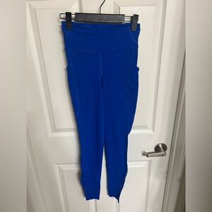 Lululemon Fast and Free High Rise Tight 28” *5 Pocket, size 4, Galactic Cobalt